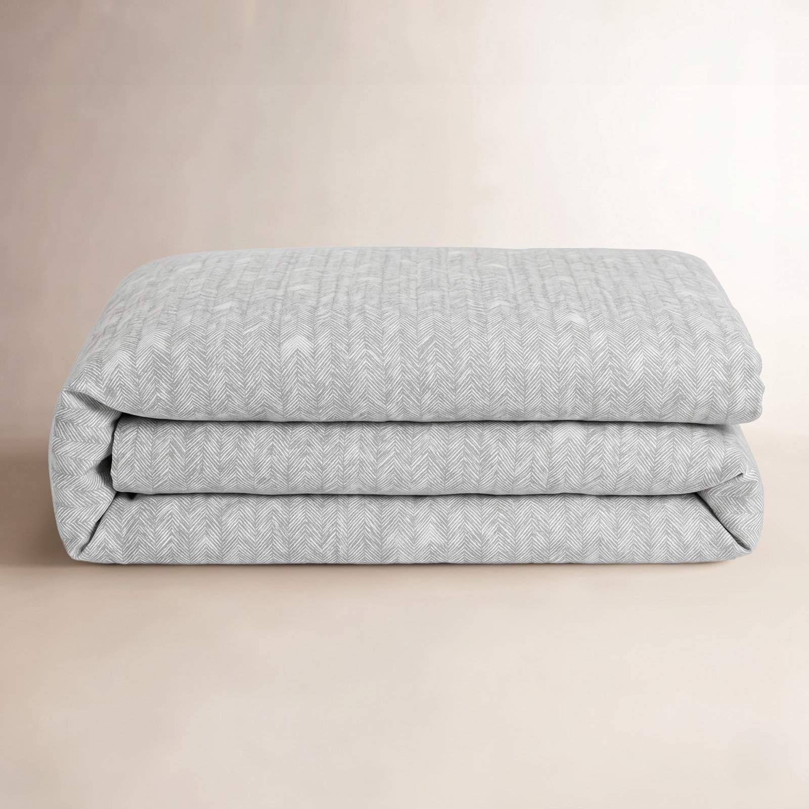 Cotton Duvet Cover Set, Queen Duvet Cover, Gray