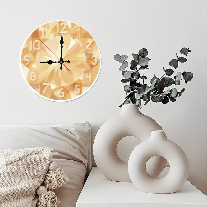Horloge en or avec chiffres