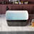 49" Acrylic Freestanding Rectangular Soaking Bathtub, Sit-In Design With Chrome Overflow And Drain