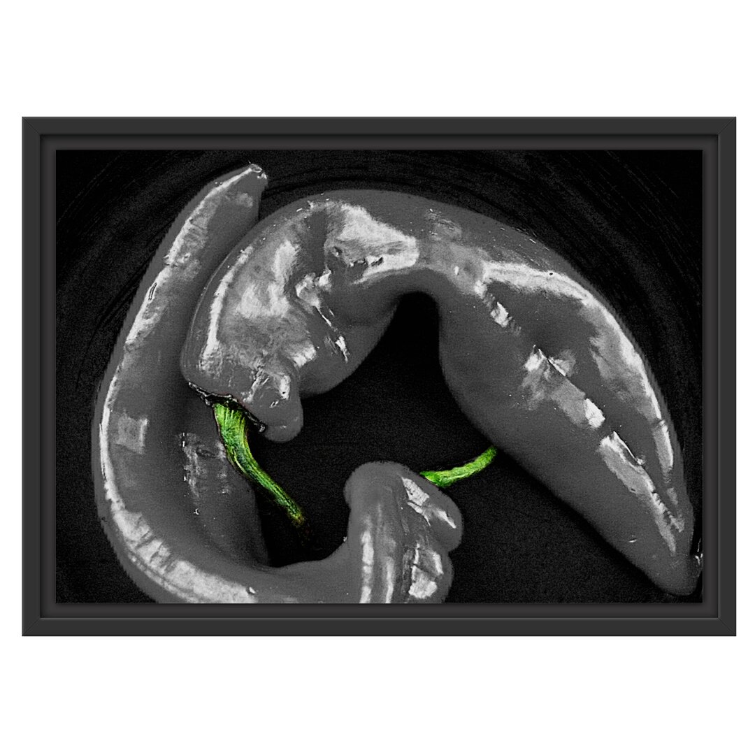 Gerahmtes Wandbild appetitliche scharfe Chilischoten