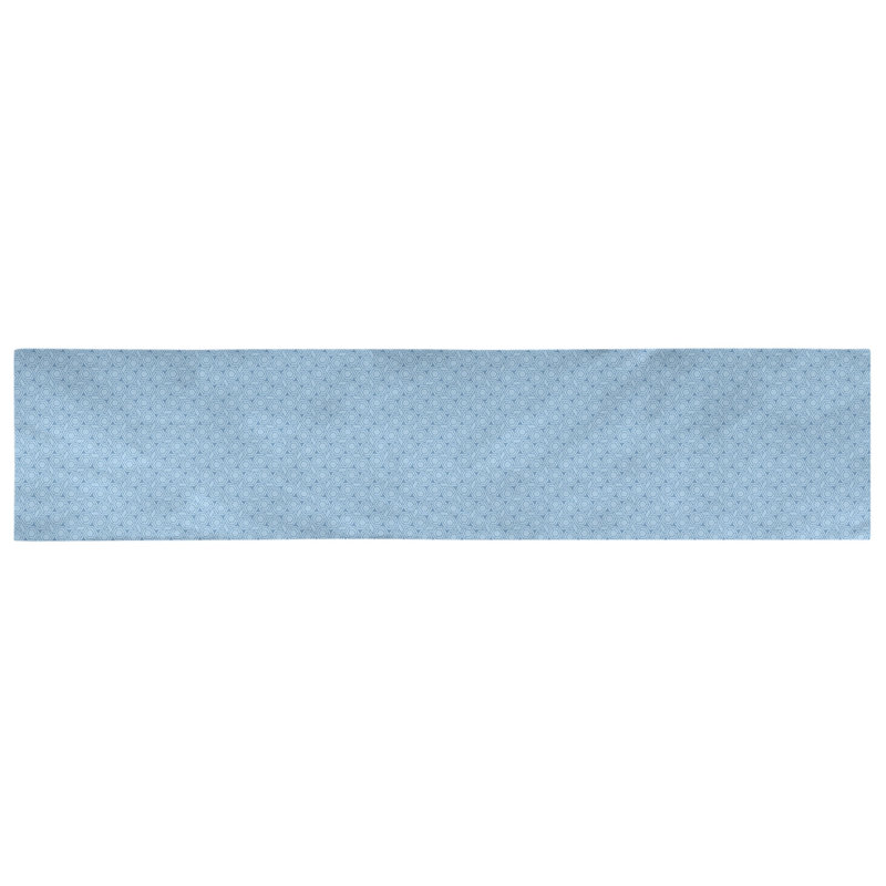 Chemin de table géométrique avicia, 72 po x 16 po, Bleu, Polyester