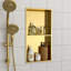 Double tablette 13 "X 25" en acier inoxydable pour niche de douche, or-1957833636-1957833639