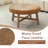 33.1" Round Leather Coffee Table-1768770172