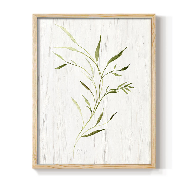 «Windblown Leaves II», reproduction encadrée - bois massif