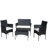 4 Pc Rattan Patio Furniture Set Outdoor Patio Cushioned Seat Wicker Sofa (Beige Cushion), Outdoor Patio Sofa Outdoor Set