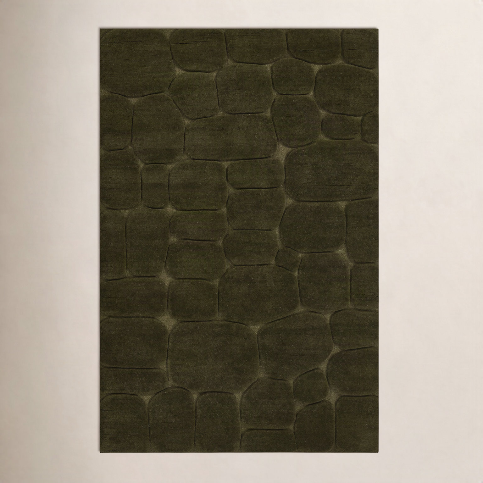 Aelin Pebble Hand-Tufted Wool Rug, Rectangle 5' x 8'