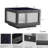 12" Powered LED Post Cap Light, Modern Outdoor LED Fence Light For Pathways, Decks, And Patios (2-Pack)