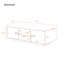 Table basse rectangulaire moderne ultrabrillante, table centrale élégante avec espace de rangement, mobilier d'appoint avec 16 lumières DEL de couleur pour le salon-95266165