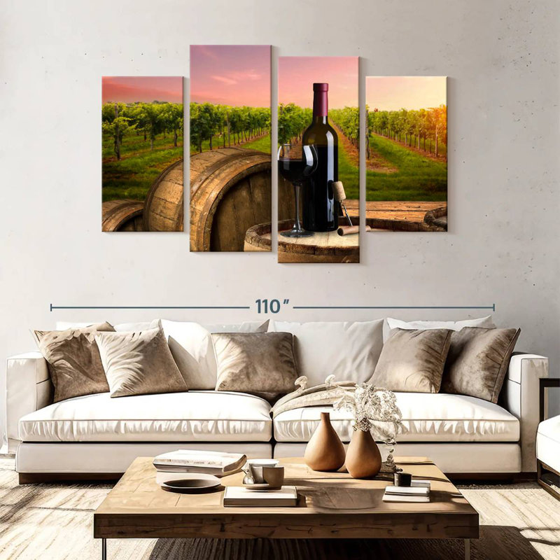 Yarlin Tuscan Wine Vineyard, 54" H x 84" W