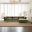 Canapé modulaire en velours en L Lyy