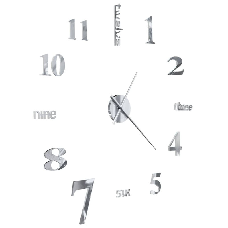 Pederson Metal Wall Clock, Sliver