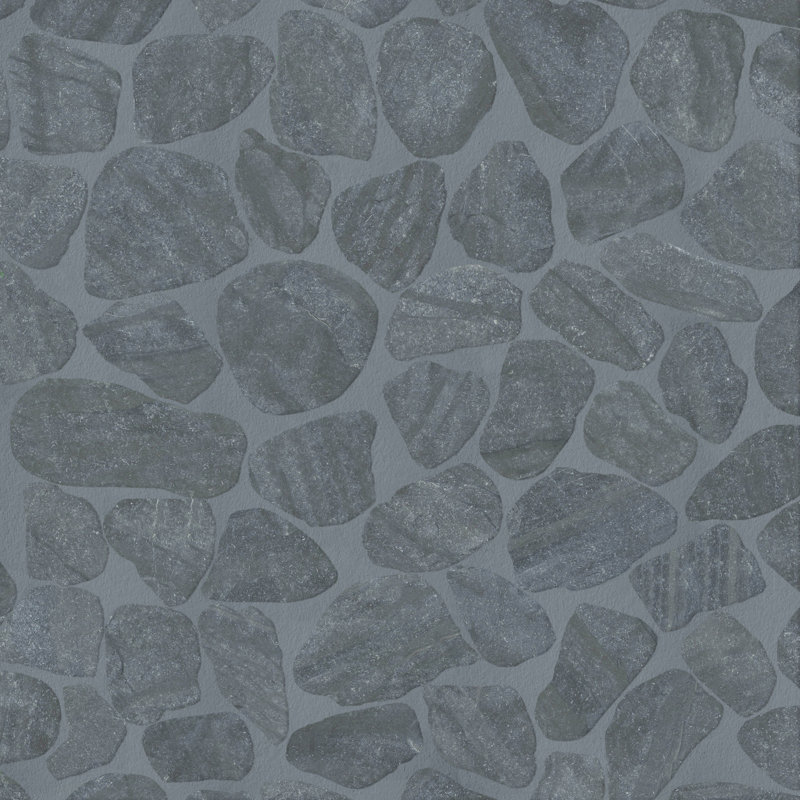 Cultura Beige 12 in. x 12 in. Honed Pebbles Floor and Wall Tile (10.0 sq. ft./Case), Black