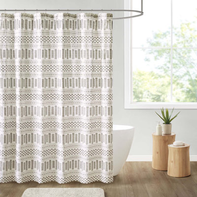 Rideau de douche en coton jacquard