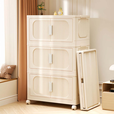 Armoire de rangement latérale large et pliante