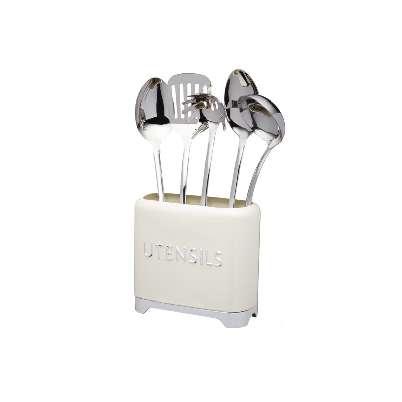 Lovello Utensil Holder, Cream