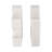 Modern Marble Puzzle Piece Bookends for Home Decor - Decorative Sculptural Book Ends for Bookshelf or Desk Styling - Set of 2  7", White