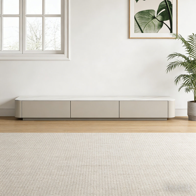 Meuble télé italien de conception minimaliste, H 11,42 po x L 78,74 po x l 15,75 po