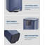 Poubelle de cuisine 8 gallons en acier inoxydable - À marche, couvercle à fermeture douce, seau intérieur amovible, résistant aux empreintes digitales, poubelle carrée pour la maison, le bureau et la salle de bain - Bleu marine-122819823