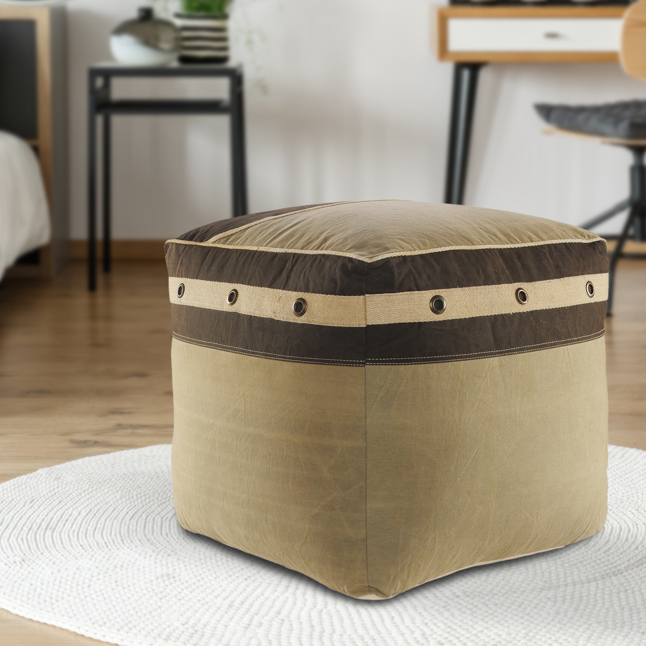 Wrought Studio Golla Upholstered Pouf & Reviews