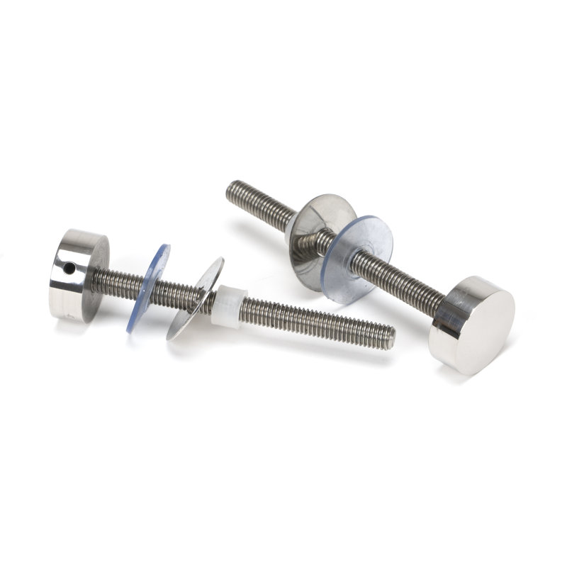 Bolt Fixings for T Bar, Polished Steel