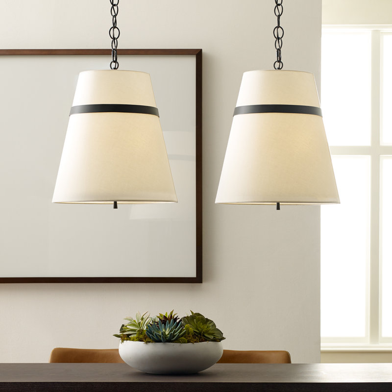 Cordtlandt 3 - Light Unique / Statement Cone Pendant by Alexa Hampton, Burnished Brass, 1 Light