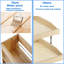 Pull Out Spice Rack Cabinet Organizer, (8" W x 21.9" D x 25.2" H) Multi-Use Soild Wood Pull Out