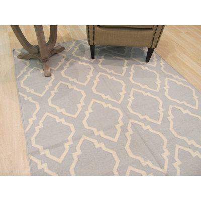 Durrant Blue Flatweave Wool Area Rug