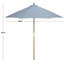 Parasol en bois Jesolo de 2,74 m-1137268985