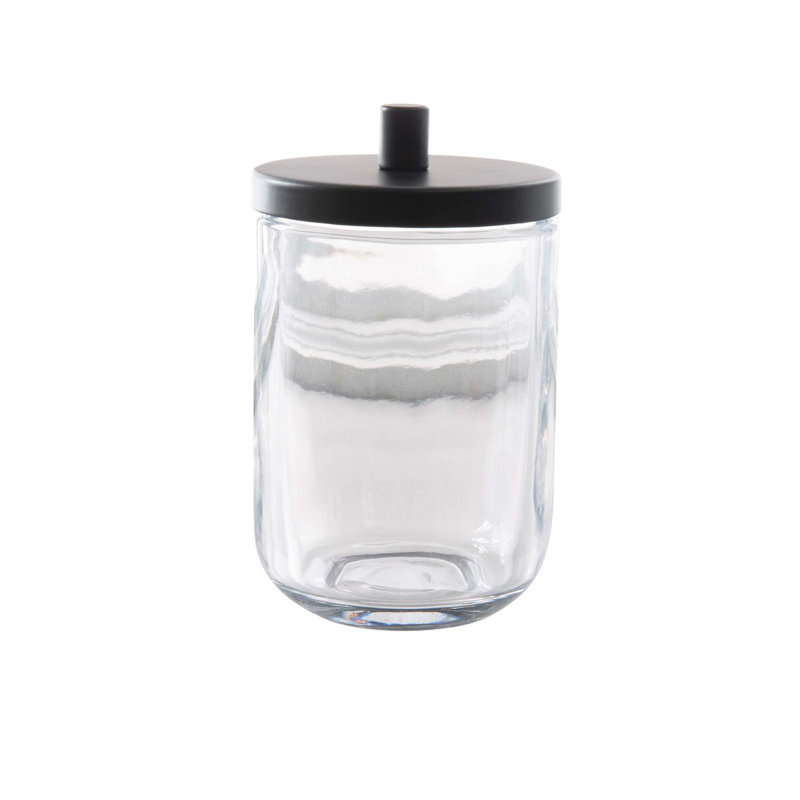 Julieanna POT DE COTON VERRE CLAIR AVEC NOIR, Transparent / noir