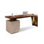 Bureau rectangulaire en bois manufacturé avec 2 tiroirs-109102052-109102056
