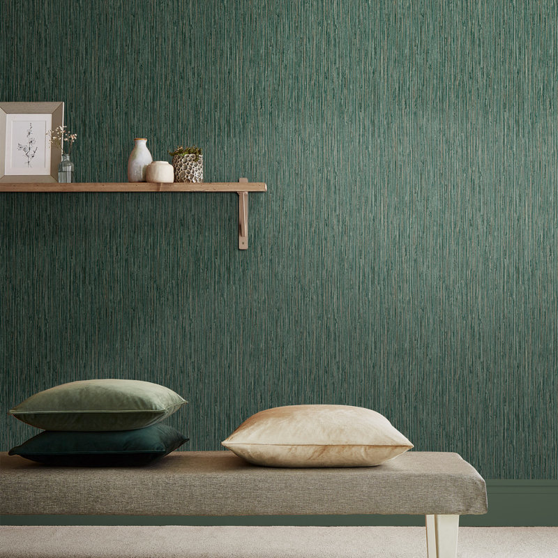 Shimmer Wallpaper Double Roll, Green