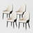 Maxwell 5/7 Pieces Modern Round Dining Table Sets, Glossy Sintered Stone Dining Table With PU Upholstered Chairs, Pre-Assembly-101644196-101644193
