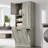 Tall Storage Cabinet with Adjustable Shelves, Large Flip-Out Basket & Enclosed Cabinets – Perfect for Bathroom, Living Room, or Office, MDF Material with Aluminum Alloy Handles-1615645512