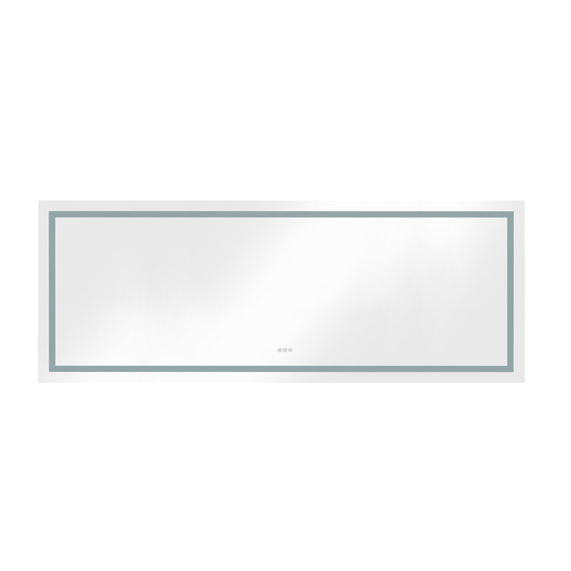 LED Bathroom Mirror With Front And Backlight (Includes Mirror Only), 36" x 96"