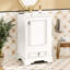Meuble-lavabo peu encombrant de 20 po avec poignée en alliage d'aluminium, lavabo en céramique Scratch, tiroir à fermeture en douceur silencieuse et rangement réglable de 20 po, mécanisme, support, structure en bois massif-1992247286