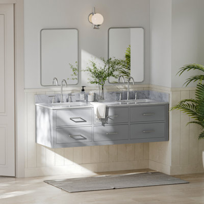 Ensemble de meuble-lavabo double 61 po ceintureania Alemanno
