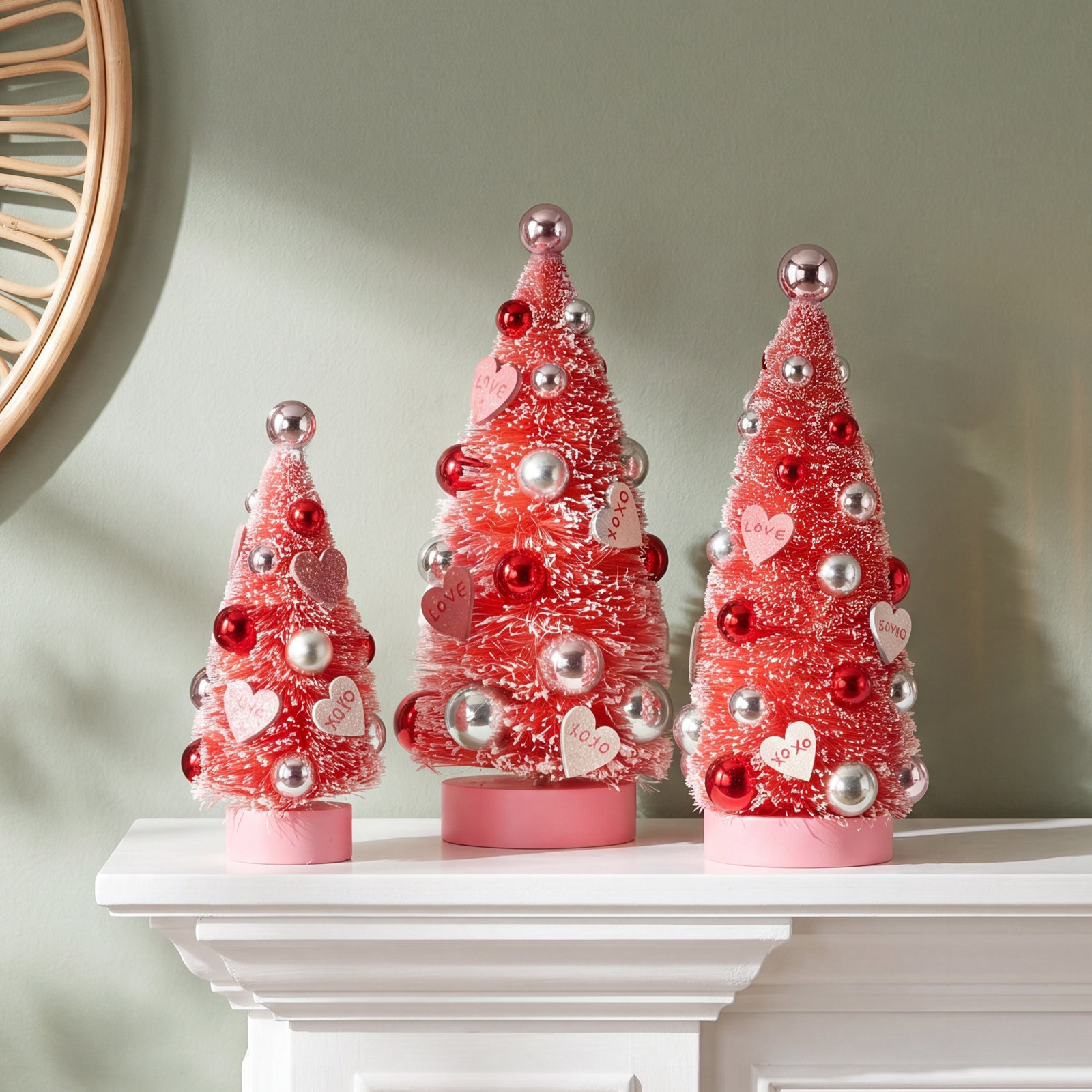 Letthand 3-Piece Sisal Valentine Tree Set