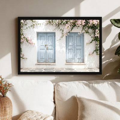 Art mural sur toile noir encadré pour le salon, la chambre à coucher, le bureau ou le vestibule - décoration murale décorative avec porte florale