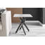 Atal Marble Effect Sofa Side Table - Glass Topped Metal Leg Small Table-885646989-885646991