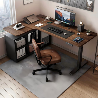 Modern Minimalist Corner L-shaped Electric Adjustable Desk