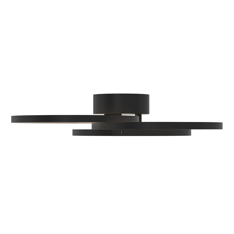 Plafonnier à DEL Mooty 26W 1350Lm 120V, Noir, H 3,5 po x l 20 po x P 20 po