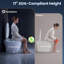 Toilettes bidet intelligentes Sanyipace, hauteur confort ADA, chasse d'eau puissante MaP 1000 g, ouverture et fermeture automatiques, capteur de pied pour hommes, séchoir à air chaud intégré et siège de toilette entièrement automatique.