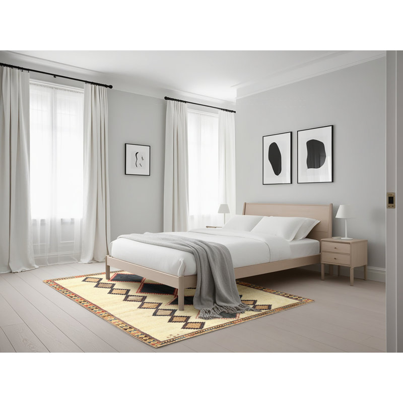 Tapis beige Southwestern, Rectangle 5 pi x 7 pi