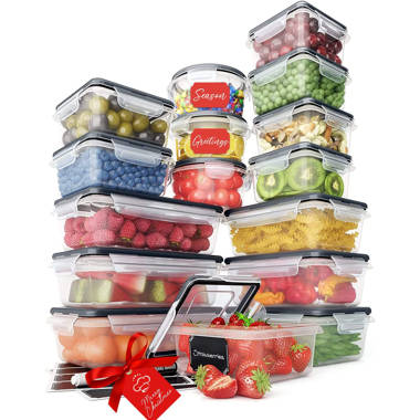 Allegonda 16 Container Food Storage Set Prep & Savour