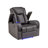 Sharaya Gray Vegan Leather LED Power Recliner With Speaker, Storage, USB And Wireless Charger