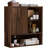 23.2" Farmhouse Fluted Bathroom Wall Cabinet, Over The Toilet Storage With Adjustable Shelf, Dark Walnut, Medium-126237187