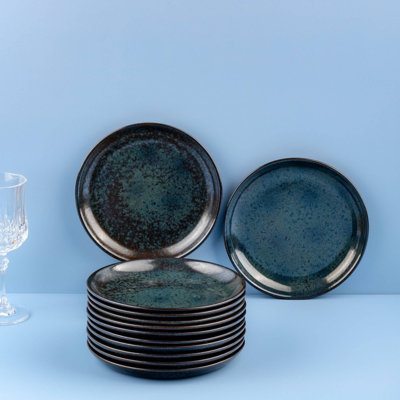 Assiette plate en porcelaine | Assiette réactive Equinox,