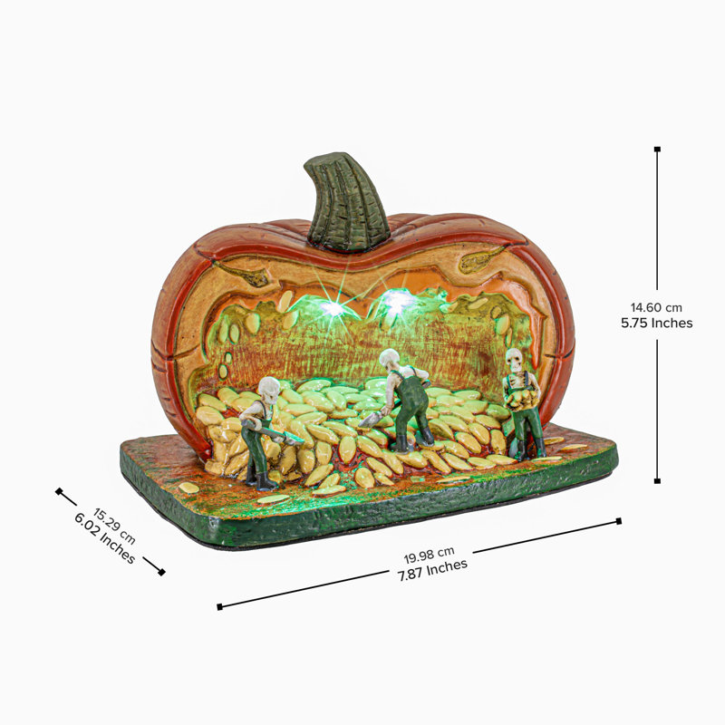 Gourde, rassemblant des goules, Halloween Village