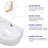 16.5" L x 11" W White Ceramic Oval Wall Mount Bathroom Sink with Overflow