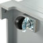 Îlot de cuisine cannelé avec armoire de rangement pour poubelle-928923651